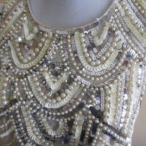 ASOS Maternity Formal Dress Chiffon Beaded